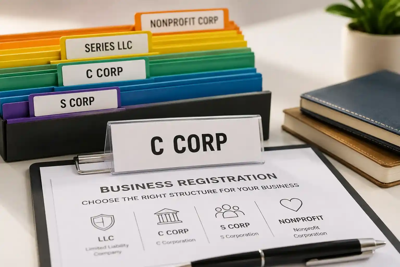 Filings for an LLP, a C corp and an S corp