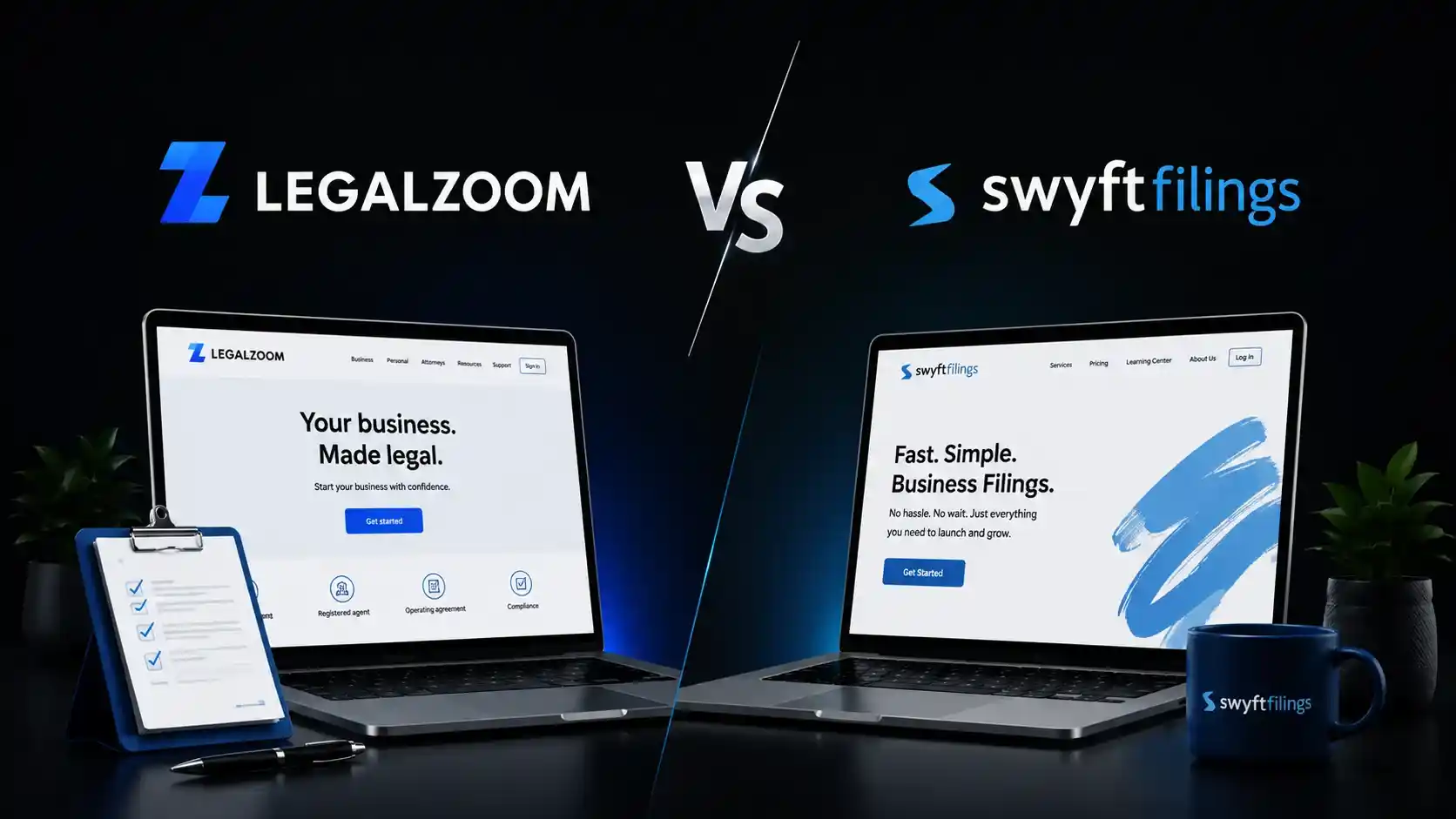 LegalZoom versus Swyft Filings comparison
